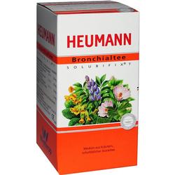Eine Packung Heumann Bronchialtee mit Blumenabbildung auf der Vorderseite.