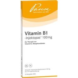 Packung von Vitamin B1 Injektionslösung für Therapie von Vitamin-B1-Mangel.