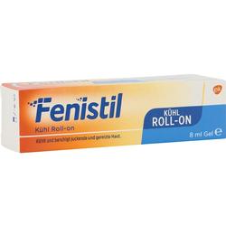 Eine Fenistil Kühl Roll-on-Verpackung zur Beruhigung der Haut.